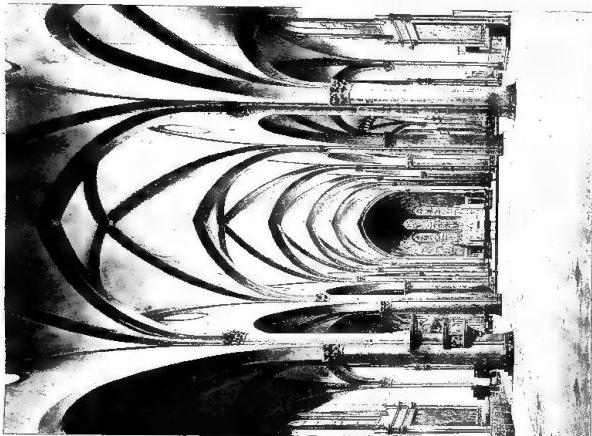 Left: INTERIOR OF THE CHURCH OF SS. JOHN AND PAUL, begun in 1246, finished in the early 15th cent. - Venice.