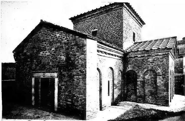 Above: EXTERIOR OF THE MAUSOLEUM (5th cent.) - Ravenna. Below: INTERIOR OF THE SAME.