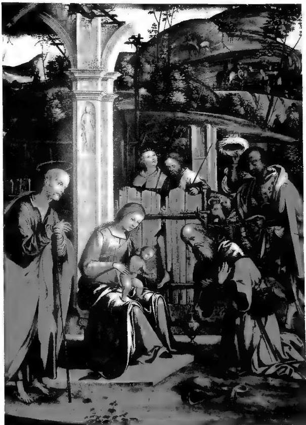 ADORATION OF THE MAGI by Lorenzo Costa (1499).