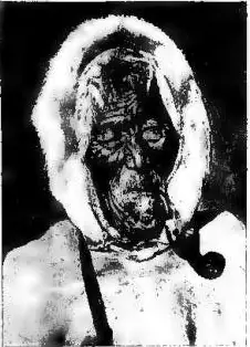 a) OLD ESKIMO CHIEF - Hudson Bay, Mission of the Grey Nuns of Montréal. b) YOUNG ESKIMO MOTHER of Hudson Bay, Mission of the Grey Nuns of Montréal. c) ESKIMO OF HUDSON BAY, Mission of the Grey Nuns of Montréal. d) HUNTING FOR TRICHECO - Hudson Bay, Mission of the Grey Nuns of Montréal. e) ESKIMO WOM