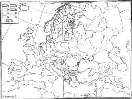 Percentages of total population: 1. Less than 1 - 2. from 1 to 5 - 3. from 5 to 10 - 4. from 10 to 20 - 5. from 20 to 30 - 6. from 30 to 50 - 7. from 50 to 75 - 8. from 75 to 90 - 9. over 90.