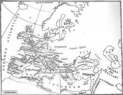 Europe at the fall of the Western Empire (end of the 5th cent.)