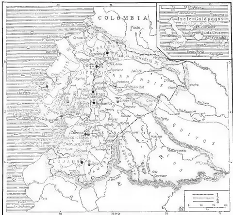 1) State borders; 2) Borders of ecclesiastical circumscription; 3) Railways.