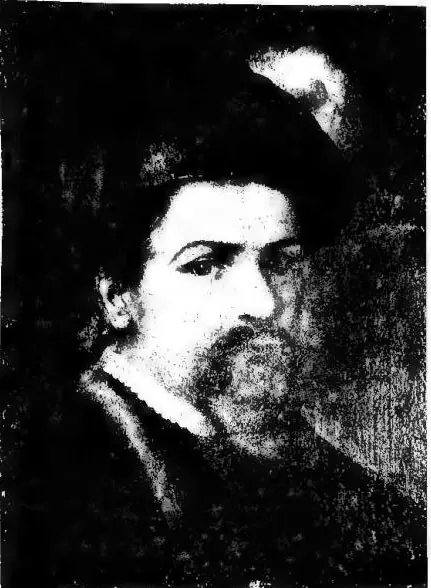 A sinistra: DIPINTO DEL CINQUECENTO trasformato ad arte in un ritratto di cavaliere dal cappello piumato - Roma, collezione privata. A destra: LO STESSO DIPINTO DELLA FIGURA PRECEDENTE, fotografato ai raggi X. Vi appare un abbozzo cinquecentesco per un ritratto di prelato - Roma, collezione privata.
