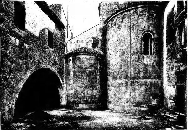 DETAIL OF THE APSE OF THE CATHEDRAL NEAR THE ROMAN ARCH (11th-12th cent.).