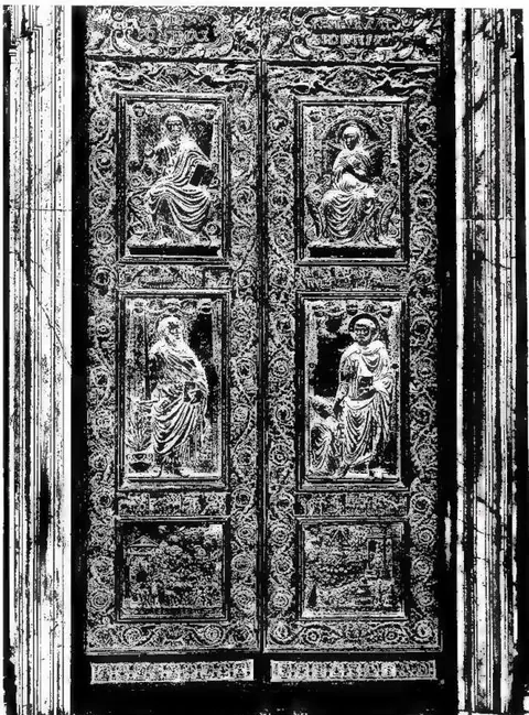 BRONZE DOOR OF THE VATICAN BASILICA.