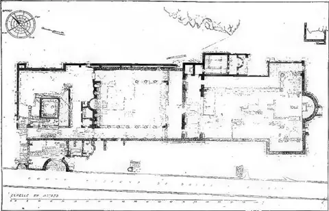 Plan of the basilica north of the Forum (ca. 500).