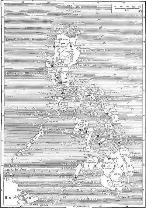 Map of the ecclesiastical districts.