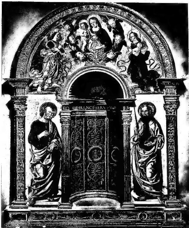 PAINTED TABERNACLE with SS. Peter and Paul - Perugia, Pinacoteca.