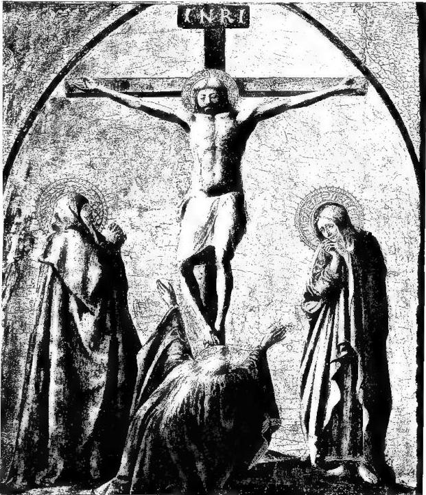CRUCIFIXION, by Masaccio (1426) - Naples, Museo Nazionale.