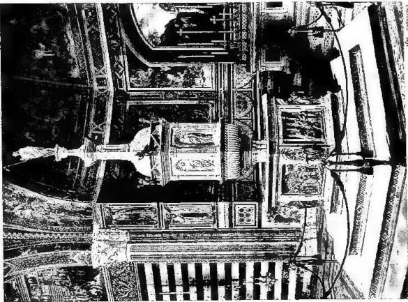 Left: BAPTISMAL FONT, by Luca di Giovanni, begun in 1390, completed by Jacopo di Pietro Guidi in 1493. The statue is modern and in plaster. Orvieto, Cathedral. Right: BAPTISMAL FONT. Work from the workshop of A. Federighi (ca. 1485) - Siena, Cathedral.