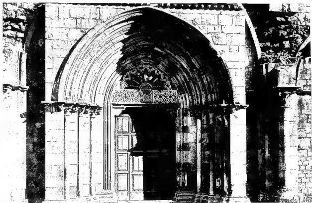 Above: ABBEY PORTAL (1208). Below: CHAPTER HOUSE (1250).