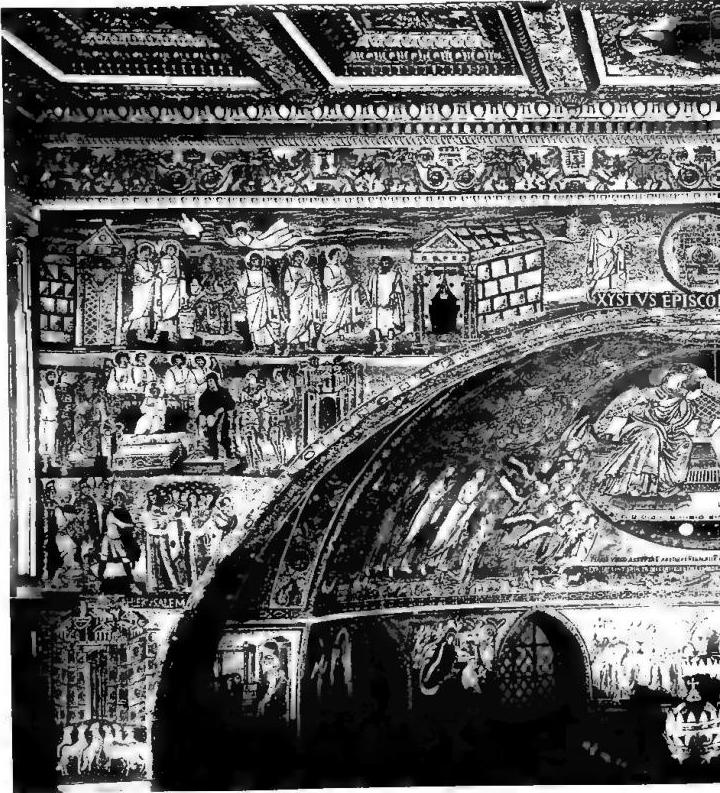 Bethlehem. - Apse: Coronation of Mary Most Holy - from left to right: St. Francis, Sts. Paul and Peter, Pope Nicholas V,