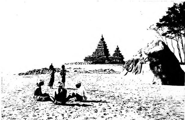 Above: THE «SEVEN PAGODAS» 35 miles south of Madras.