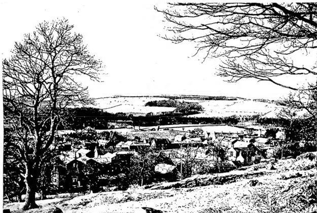 Above: VIEW OF THE VILLAGE OF WALL in the upper Tyne valley. Below: RUINS OF THE CHURCH OF ST. GERMANUS (1226-43) - St. Patrick's Isle, in the middle of the Irish Sea.