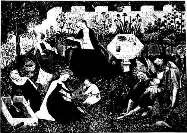 Below: THE GARDENS OF PARADISE (beginning of the 15th cent.) - Frankfurt, Städelsches Kunstinstitut.
