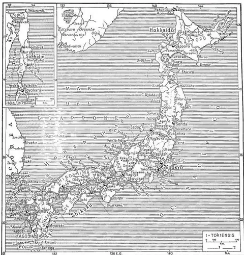 Map of the ecclesiastical circumscriptions. 1) Boundaries of the circumscriptions. 2) Railways.