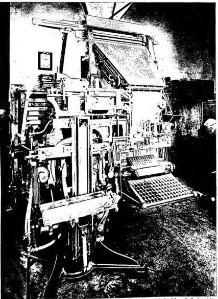 Left A VERY MODERN COMPOSING MACHINE: the linotype (L'Avvenire d'Italia) - Bologna. Top right: THE COMPOSING MACHINES AND THE PAGINATION DESKS (L'Italia) - Milan. Bottom right: A MODERN ROTARY PRESS IN OPERATION. Printing 72,000 copies per hour (L'Italia) - Milan.