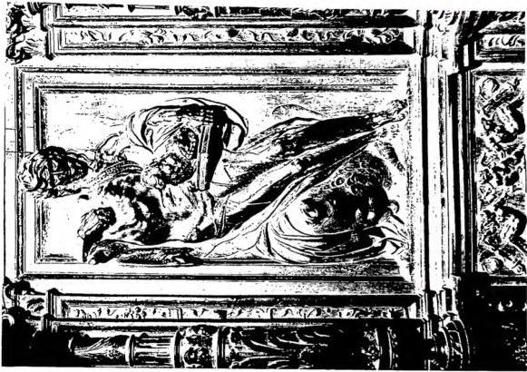 Left: STATUE OF ST. JOHN THE BAPTIST, attributed to Silvestro dell'Aquila (15th cent.) - Penna S. Giovanni (Macerata), church of the Saint.