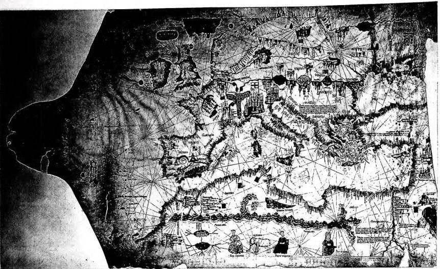MAP OF EUROPE by Albino de Canepa (1480) - Rome, Biblioteca nazionale.
