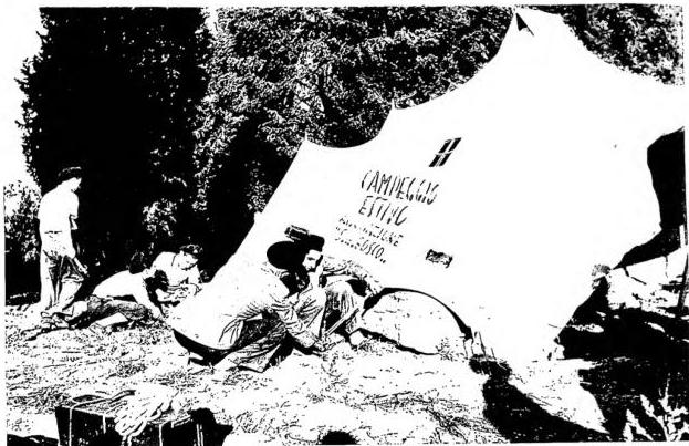 Above: CATHOLIC ACTION AND ITS ACTIVITY: a summer camp.