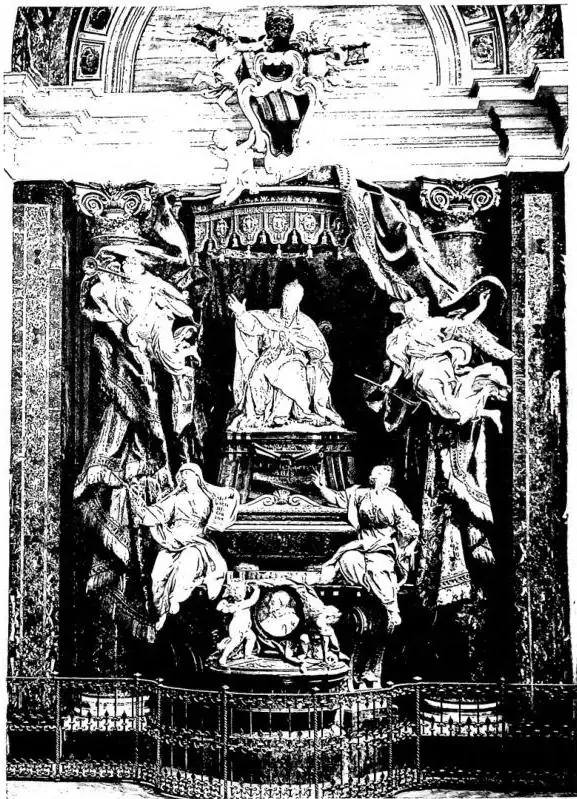 MONUMENT TO GREGORY XV, work by Pietro II Le Gros (1714-19) - Rome, church of S. Ignazio.