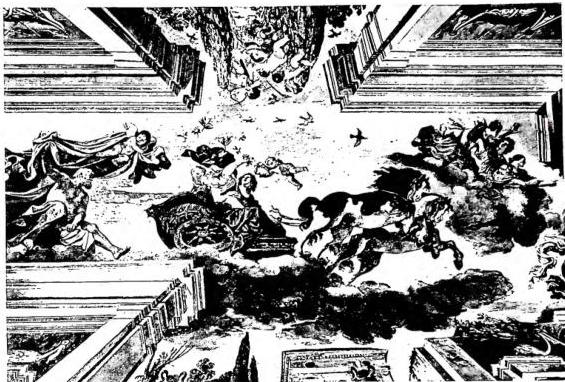 Above: THE "AURORA". Fresco in the Casino of the Villa Ludovisi - Rome.