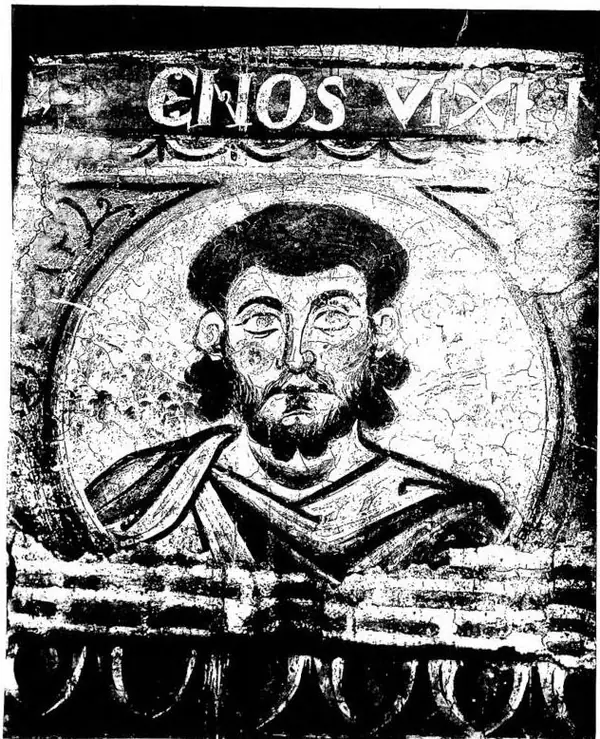 ENOCH. 12th-cent. fresco - Rome, basilica of S. Croce in Gerusalemme.