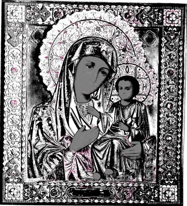 THE "IVERSKAJA BOGORODICA". Icon in Byzantine style donated by Russian Catholics to Pius X (St. Petersburg 1908) - Rome, private collection.