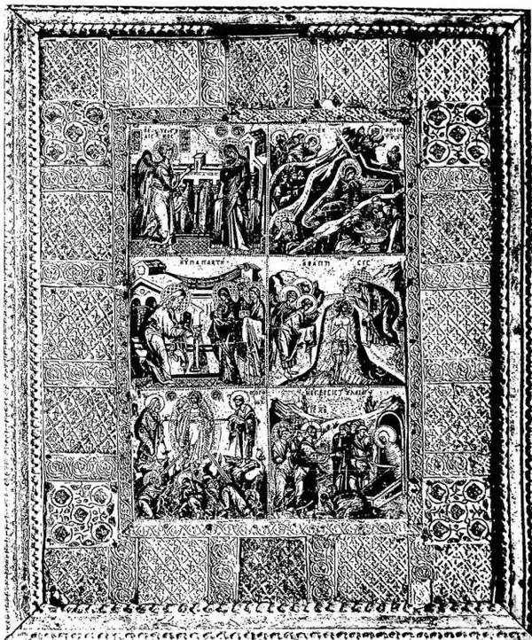 MOSAIC ICONS. The Annunciation, the Nativity, the Presentation in the Temple, the Baptism of Jesus, the Transfiguration, the Raising of Lazarus (11th-cent. Byza