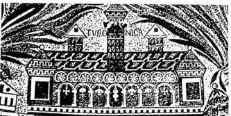 In alto a sinistra: LAMPADA VOTIVA IN ARGENTO (sec. v) - Roma, basilica dei SS. Silvestro e Martino ai Monti. In centro a sinistra: INTERNO DELLA BASILICA DI TOURS CON ILLUMINAZIONE. Particolare del musico absidale della basilica di S. Ambrogio (sec. v) - Milano. In basso a sinistra: CORONA DI RAME 