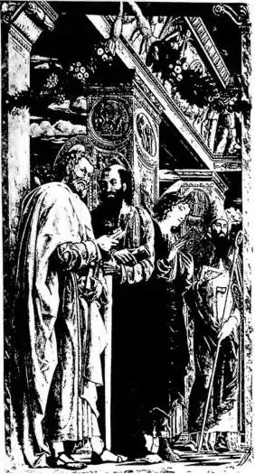 (Int. Zero) MADONNA IN TRONO E SANTI. Trittico in S. Zeno di Verona.