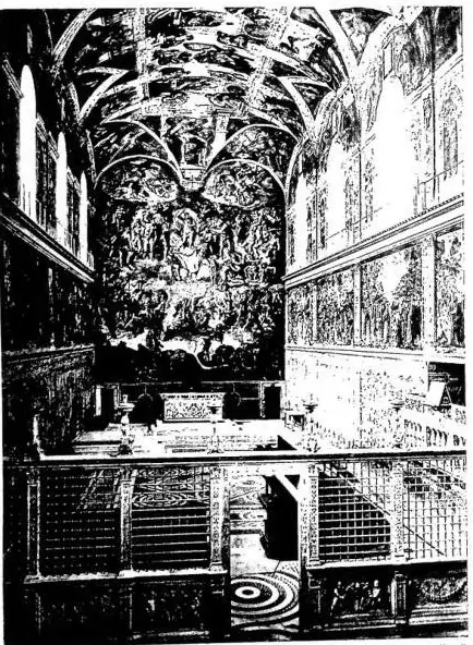 SCROVEGNI CHAPEL, with frescoes by Giotto (1305) - Padua. SISTINE CHAPEL, with frescoes of the 15th cent. and by Michelangelo.