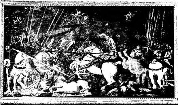 Above: BATTLE CALLED «OF SAN ROMANO» (1432). Painting by Paolo Uccello - Florence, Uffizi.