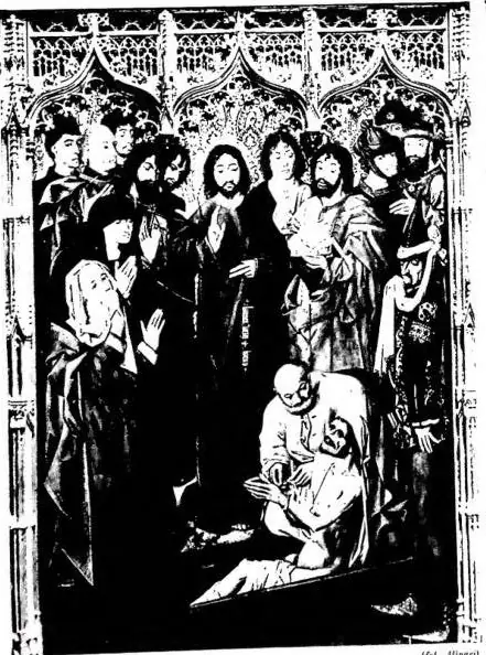 Left: RESURRECTION OF LAZARUS. Detail of polyptych, work by Nicola Froment (2nd half of 15th cent.) - Florence, Galleria degli Uffizi Right: RESURRECTION OF LAZARUS. Work by Carlo Maratta (ca. 1795) - Rome, Villa Albani.