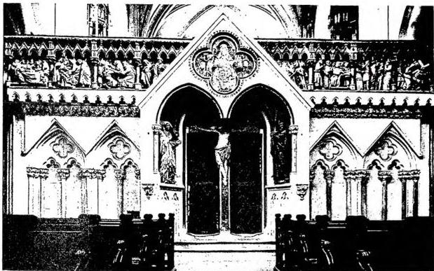 Above: LECTORIUM IN THE WESTERN CHOIR of the cathedral of Naumburg (15th cent.).