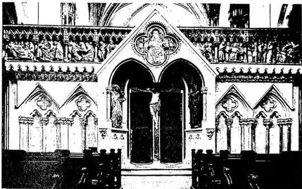 Above: LECTORIUM IN THE WESTERN CHOIR of the cathedral of Naumburg (15th cent.). Below: LECTORIUM OF THE CHURCH OF S. MARIA DE' FRARI (1475) - Venice.