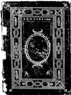 Above left: BINDING CALLED CANEVARI - Biblioteca Vaticana. R. G. Geogr. II-91. Above right: BINDING WITH SEMIS OF FARNESE LILIES - Biblioteca Vaticana, R. I-IV-814. Below left: BINDING «LE GASCON» - Biblioteca Vaticana, St. Barb. B. X-14. Below right: BINDING CALLED «À LA FANFARE» - Biblioteca Vaticana, St. Barb. A. VIII-42.