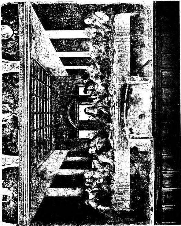 LAST SUPPER. Fresco in the refectory of S. Maria delle Grazie - Milan.