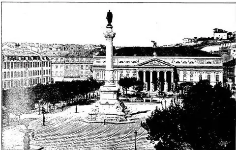 LISBON, PATRIARCHATE of - Don Pedro Square and Donna Maria Theater - Lisbon.