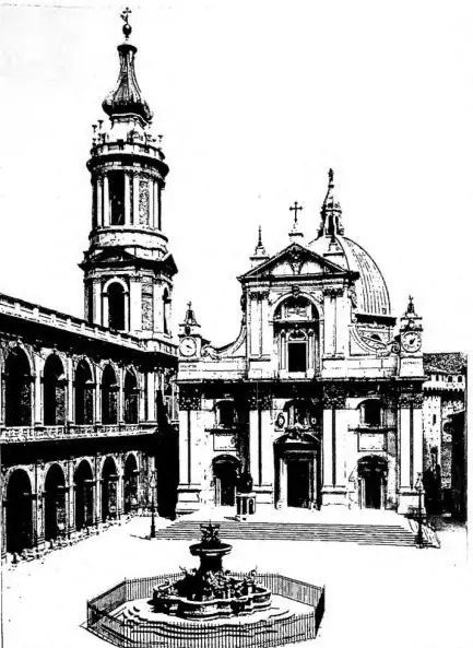 HOLY HOUSE. Interior with the altar executed to a design by G. Cirilli after the fire of 1921