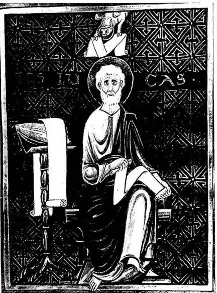 A sinistra MINIATURA DELL'EVANGELIARIO DI EGBERTO, vescovo di Treviri (977-93) - Treviri, Stadtbibliothek. A destra: SCULTURA DI NANNI DI BANCO (1420) - Firenze, chiesa di S. Maria del Fiore.