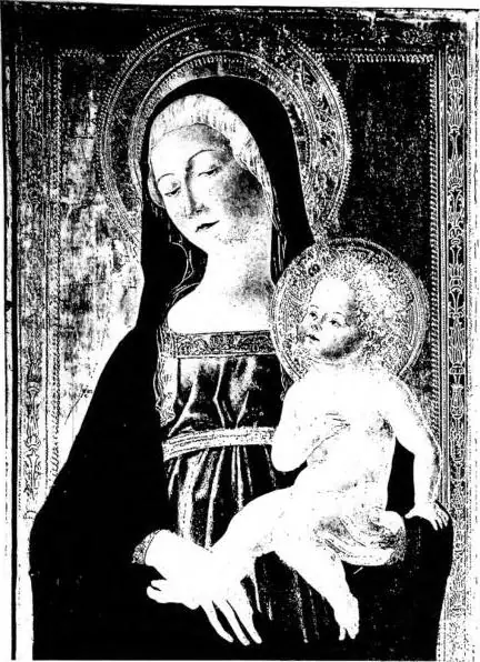 Left: MADONNA WITH CHILD - Siena, Galleria dell'Accademia. Right: THE HELLESPONTINE SIBYL. Graffito - Siena, floor of the Cathedral.