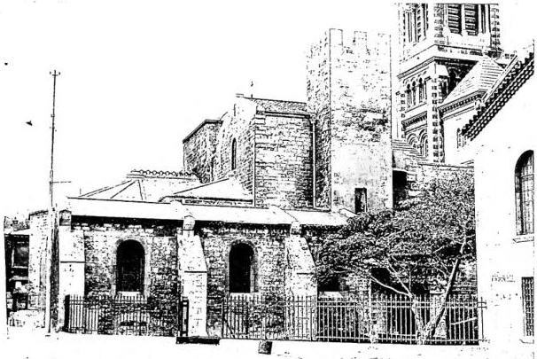 Above: NORTH VIEW OF THE CHURCH MAJOR, ancient cathedral (12th cent.). Right, part of the bell tower of the new Cathedral (19th cent.). Below: CRYPT OF ST. VICTOR (5th cent.) and chapel called of St. Lazarus.