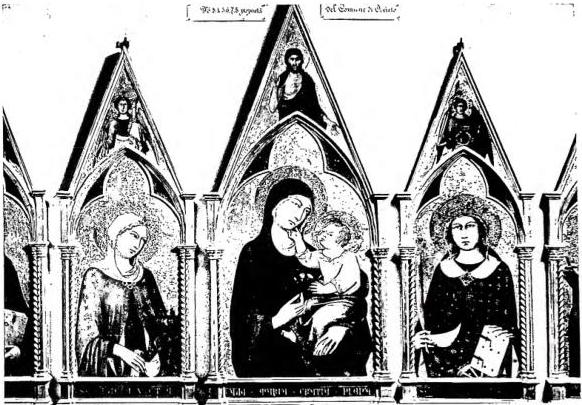Above: VIRGIN BETWEEN ST. LUCY AND ST. CATHERINE - Orvieto, Municipal Museum.