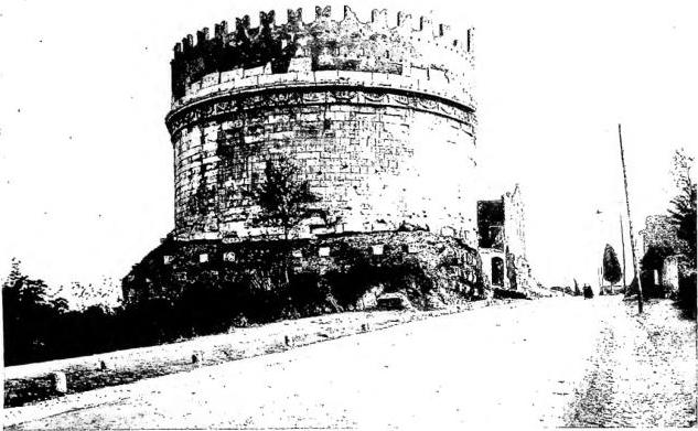 Above: MAUSOLEUM OF CECILIA METELLA (1st cent.) - Rome.