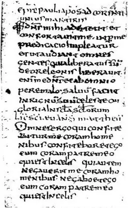 Above left: MISSAL OF BOBBIO (8th cent.). Epistle and Gospel of the Mass of a martyr - Paris, Bibliothèque nat., ms. lat. 13246, f. 169 v. Above right: MISSAL OF ROBERT OF JUMIÈGES (11th cent.). Mass for the sick with some parts of the chant indicated only by incipits, f. 207. Below left: MISSAL OF 