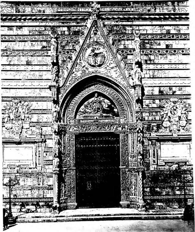 MAIN DOOR OF THE CATHEDRAL (14th and 15th cent.) - Messina.