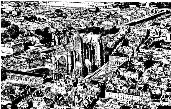 In alto: CATTEDRALE, PIAZZA D'ARMI E PIAZZA SAINT-ETIENNE. In basso: PORTA DEI TEDESCHI E PONTE SULLA SEILLE.