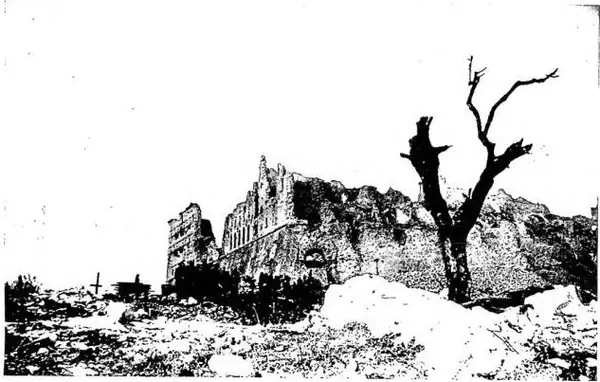 RUINS OF THE ABBEY AFTER THE BOMBARDMENT (14 Feb. 1944)